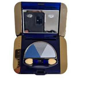 Estee Lauder Eyeshadow Triad Blue Enamel/Gray Smoke/Crystal NEW Old Stock